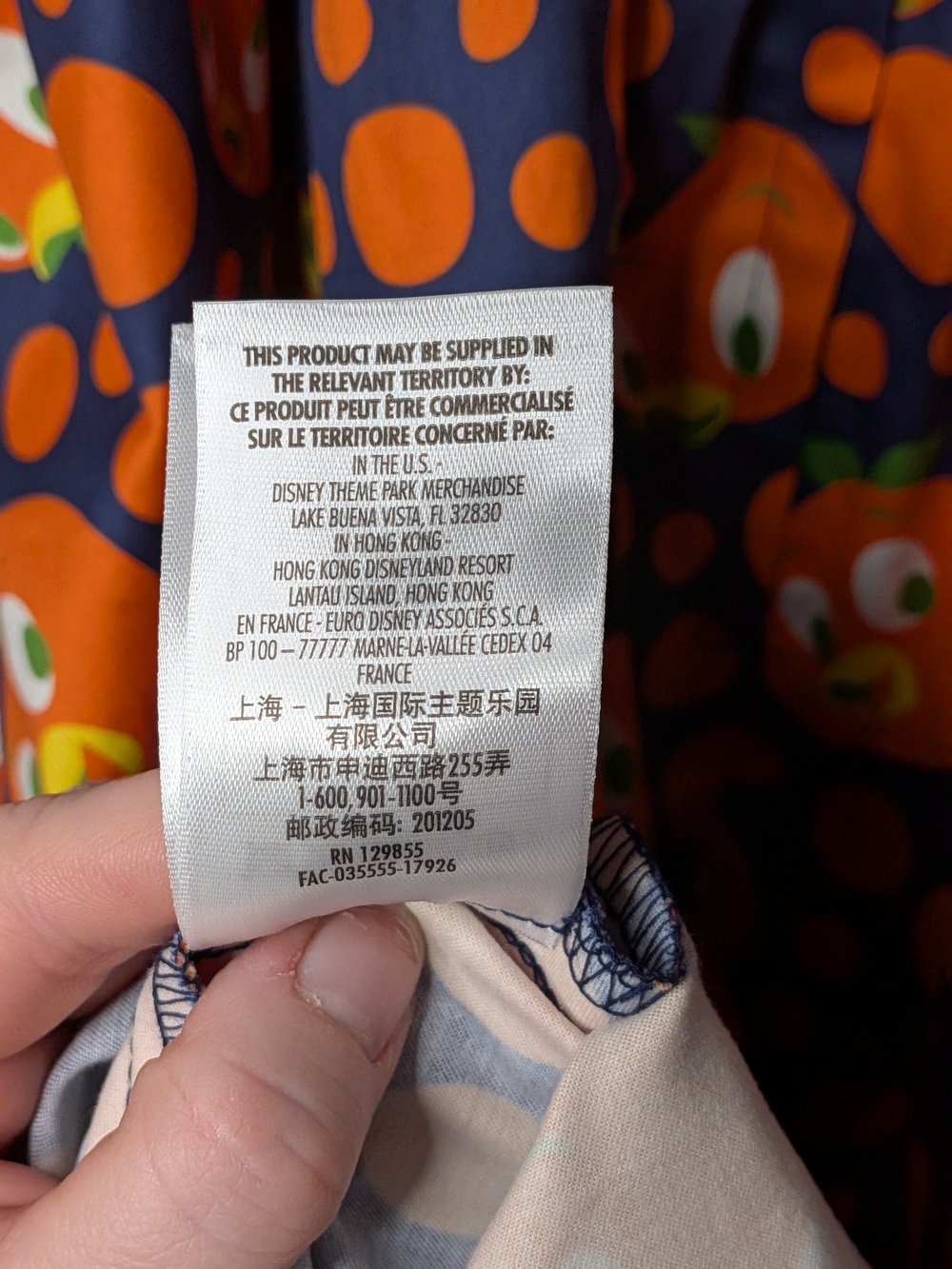 Disney Parks Orange Bird Polka Dot Sun Dress Navy Blue Women Large NWT Retro - Picture 11 of 12
